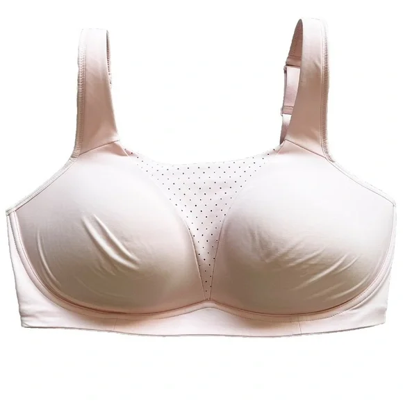 LULULEMON BABY PINK MOLDED CUP SPORTS BRA SIZE 38G Comfortable Barbie Workout - Picture 6 of 6
